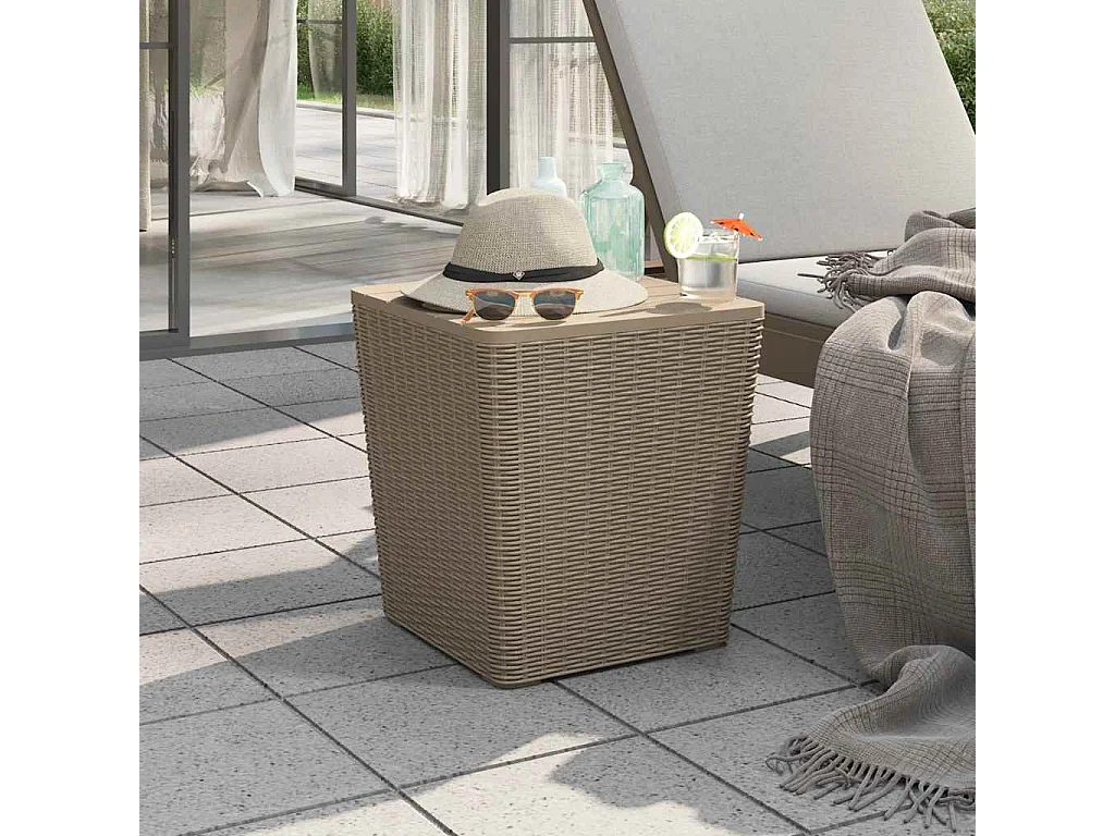 Gartentisch mit Abnehmbarer Tischplatte Hellbraun Polypropylen