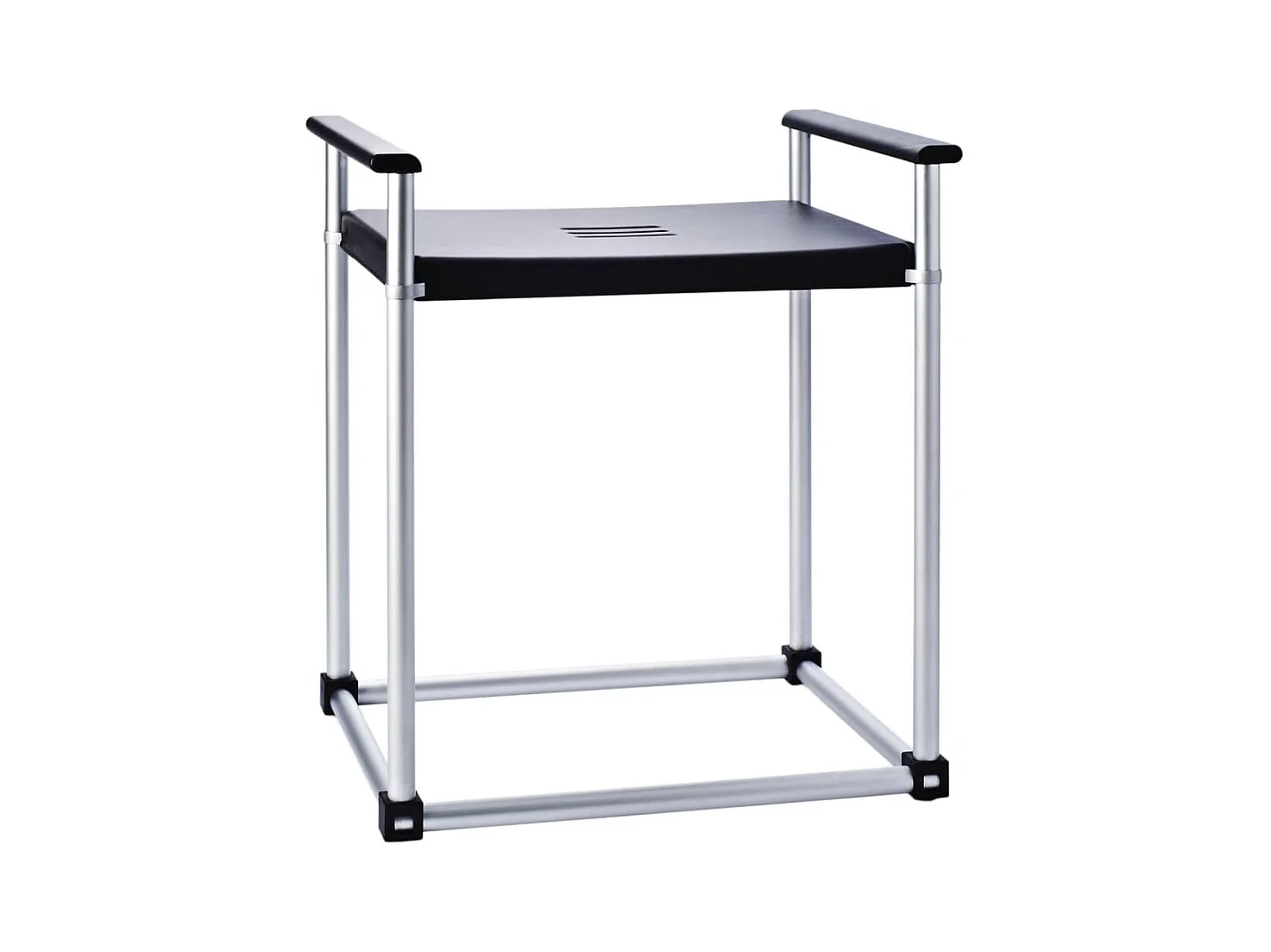 RIDDER Badhocker Zac XXL Schwarz PU/Aluminium