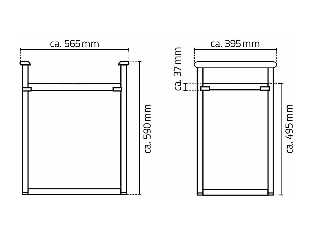 Sgabello da Bagno Zac XXL Nero in PU/Alluminio