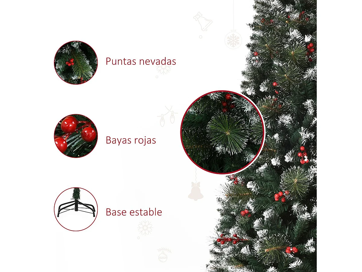 Árbol de navidad verde 50x50x150 cm HOMCOM