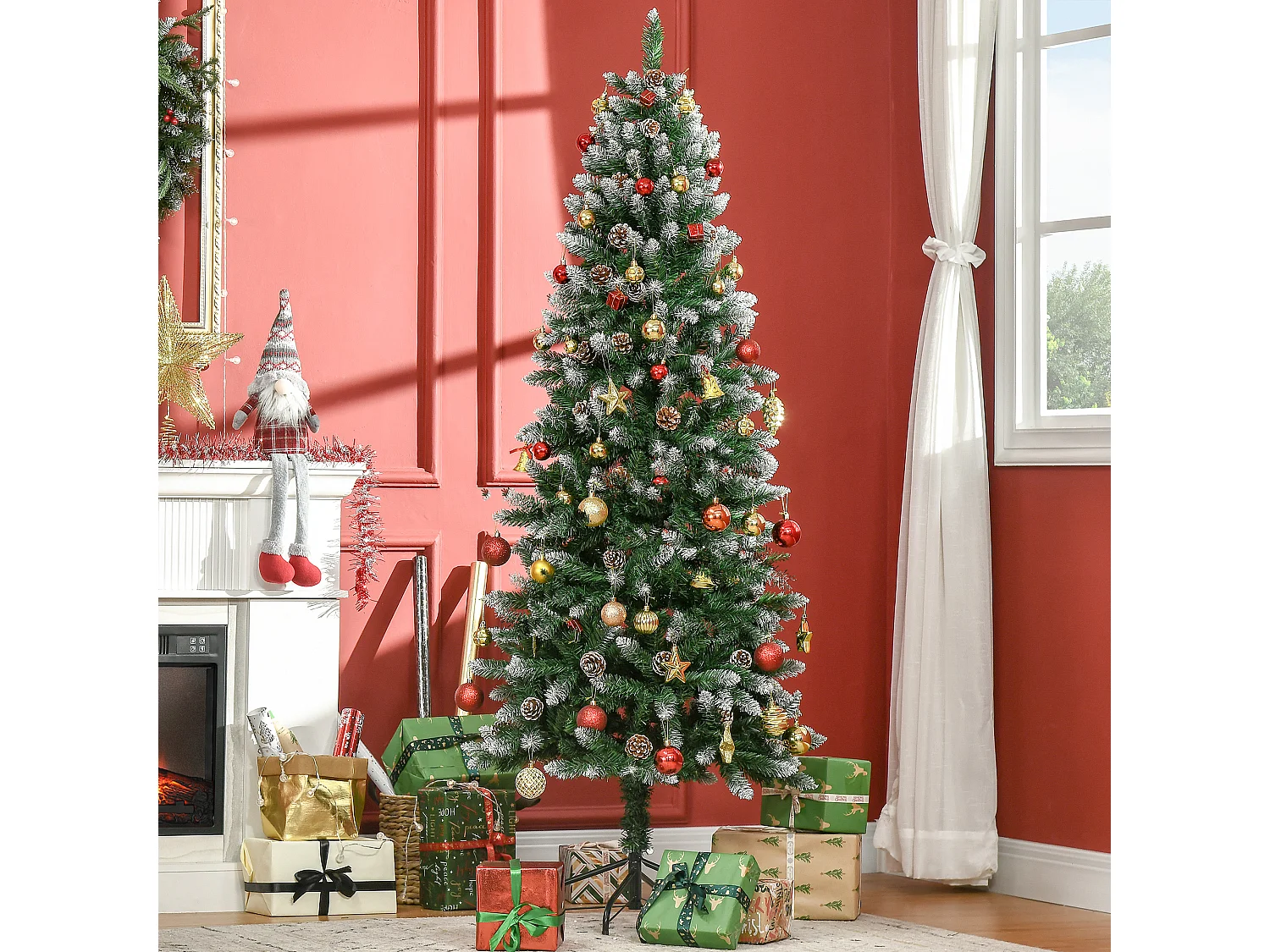 Árbol de navidad verde 73x73x180 cm HOMCOM