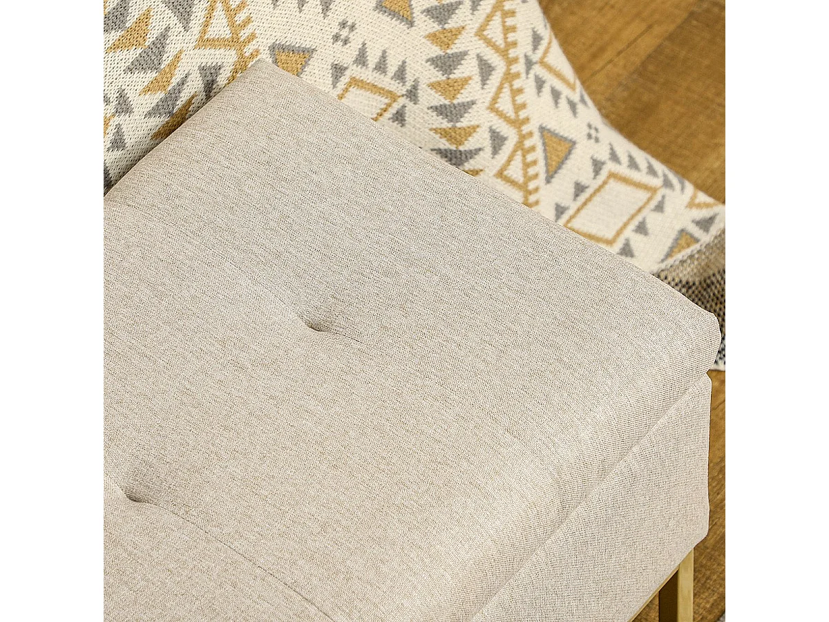 Banco de almacenamiento beige 110x44x48 cm HOMCOM