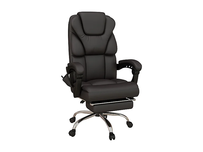 Silla de oficina marrón 63x57x126 cm Vinsetto