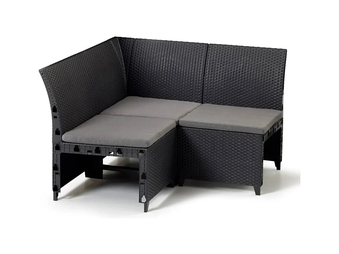 Élément d'angle de jardin Rosalie Graphite