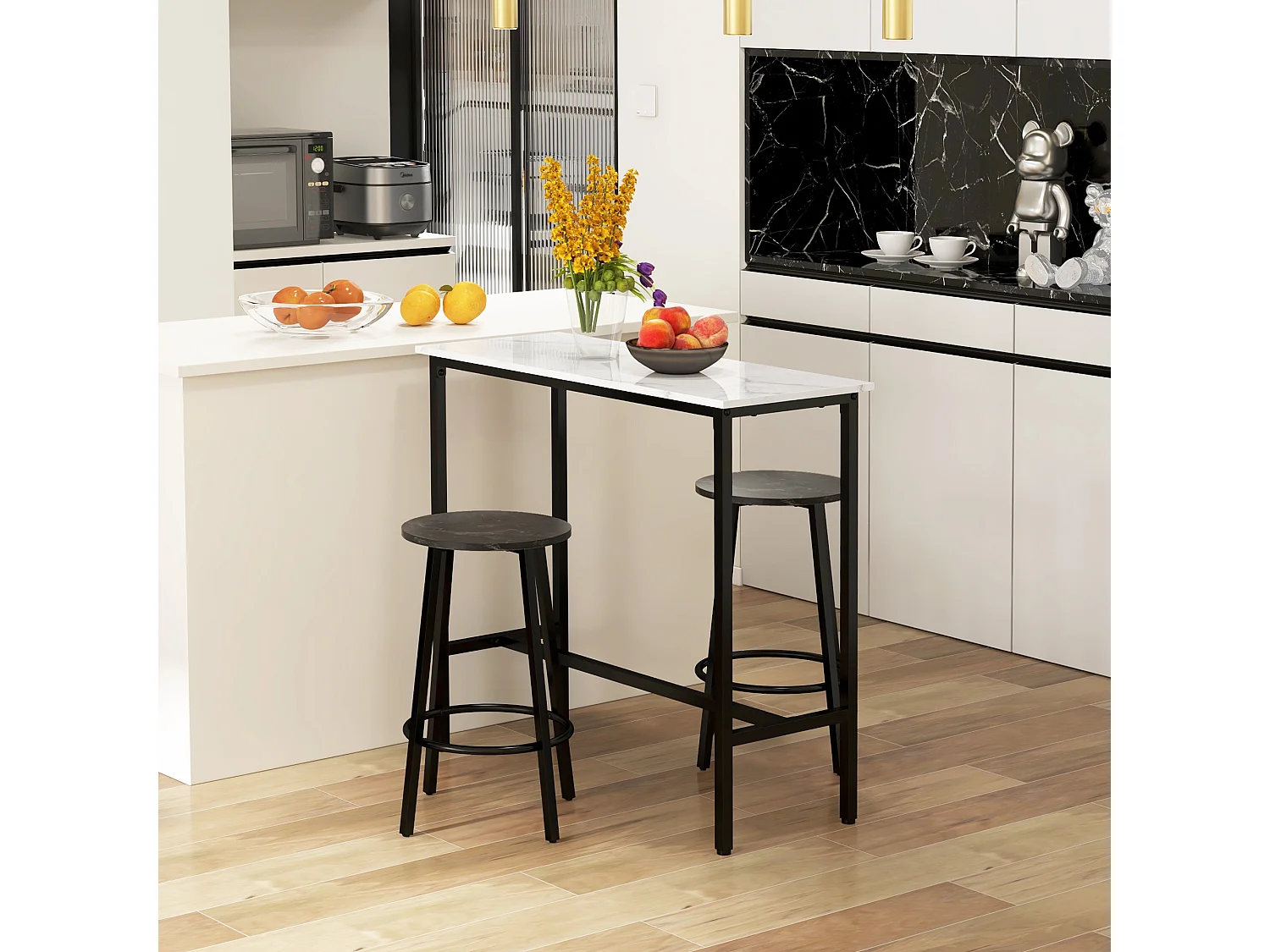 Conjunto de bar blanco 100x40x90 cm HOMCOM