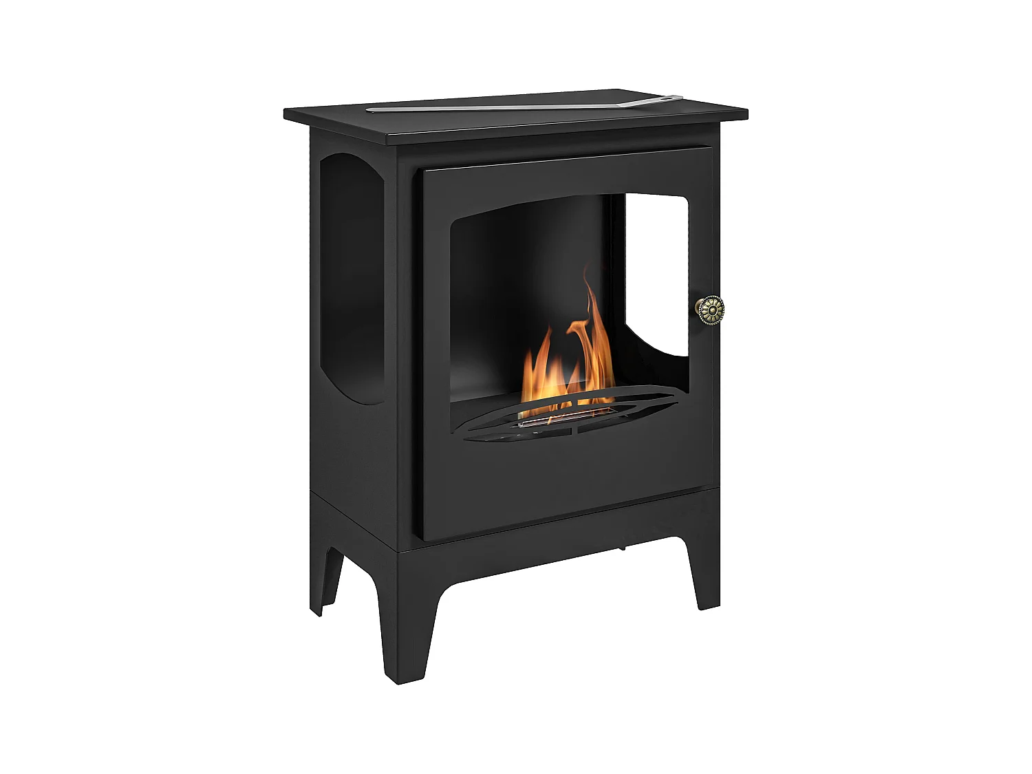 Chimenea de etanol negro 39x26x54 cm HOMCOM