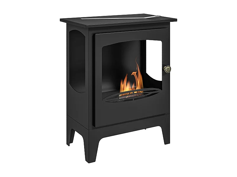 Chimenea de etanol negro 39x26x54 cm HOMCOM