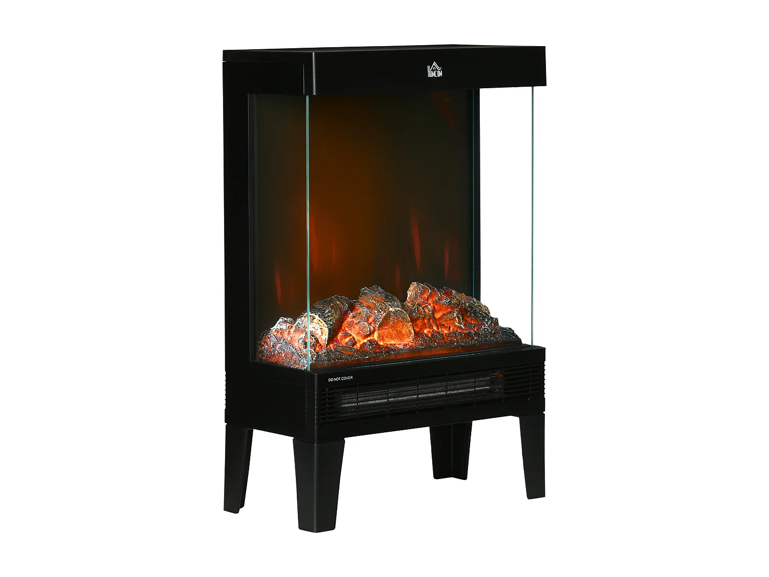 Chimenea eléctrica vertical negro 40.5x20x62 cm HOMCOM