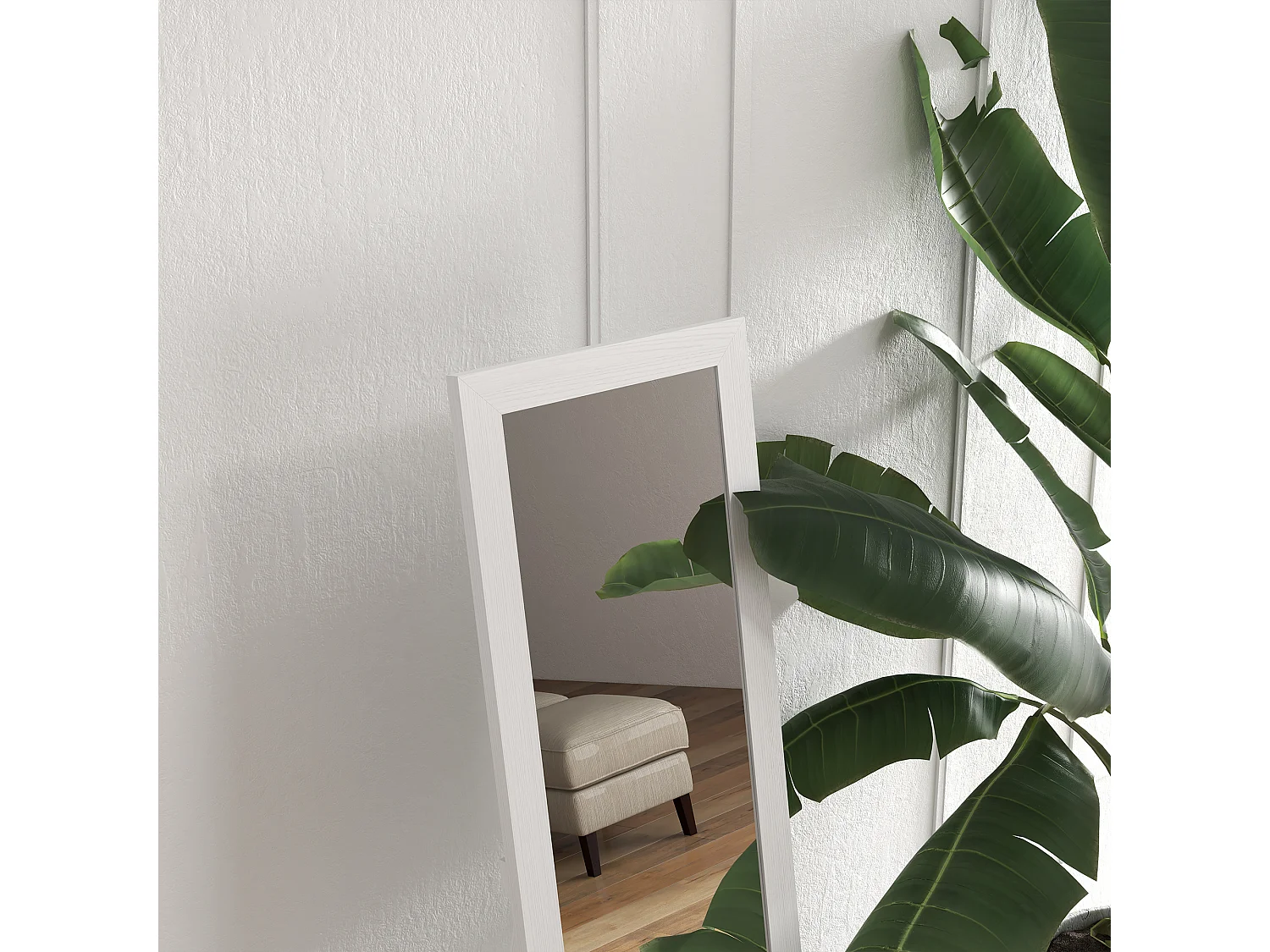 Espejo cuerpo entero blanco 37x3.8x157 cm HOMCOM