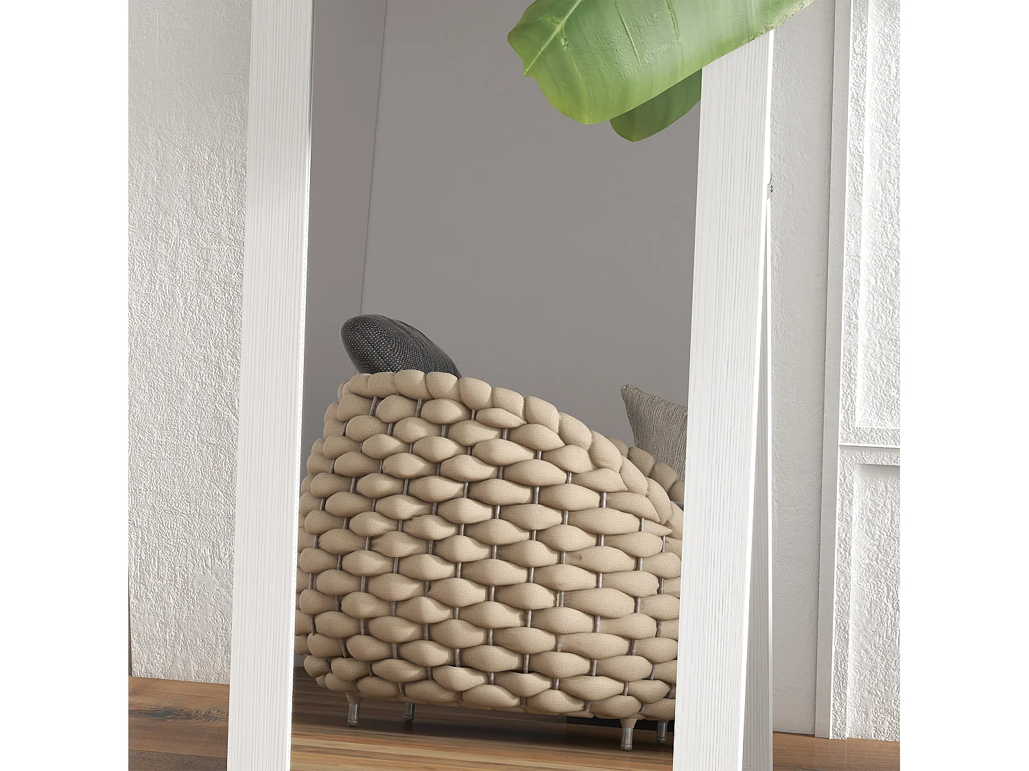 Espejo cuerpo entero blanco 37x3.8x157 cm HOMCOM