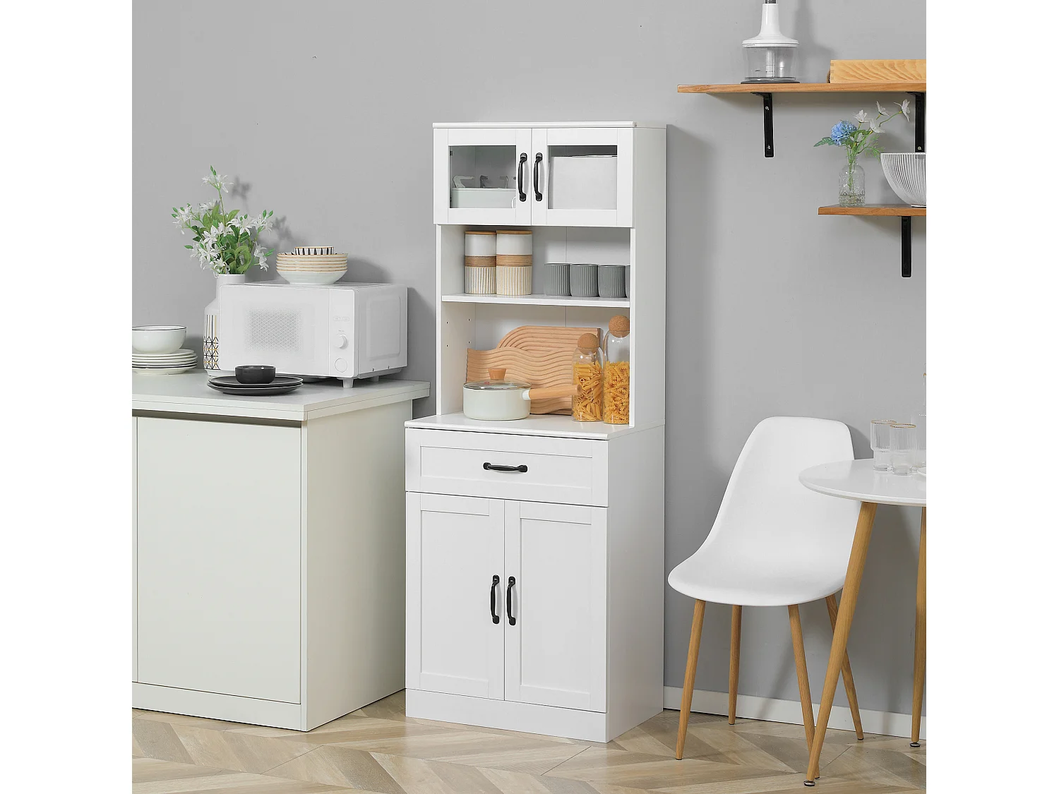 Alacena de cocina blanco 60x38x161 cm HOMCOM