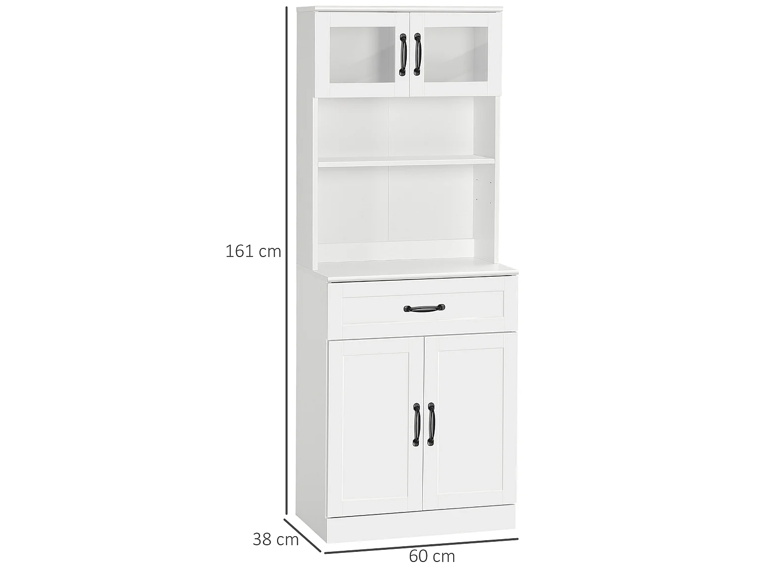 Alacena de cocina blanco 60x38x161 cm HOMCOM