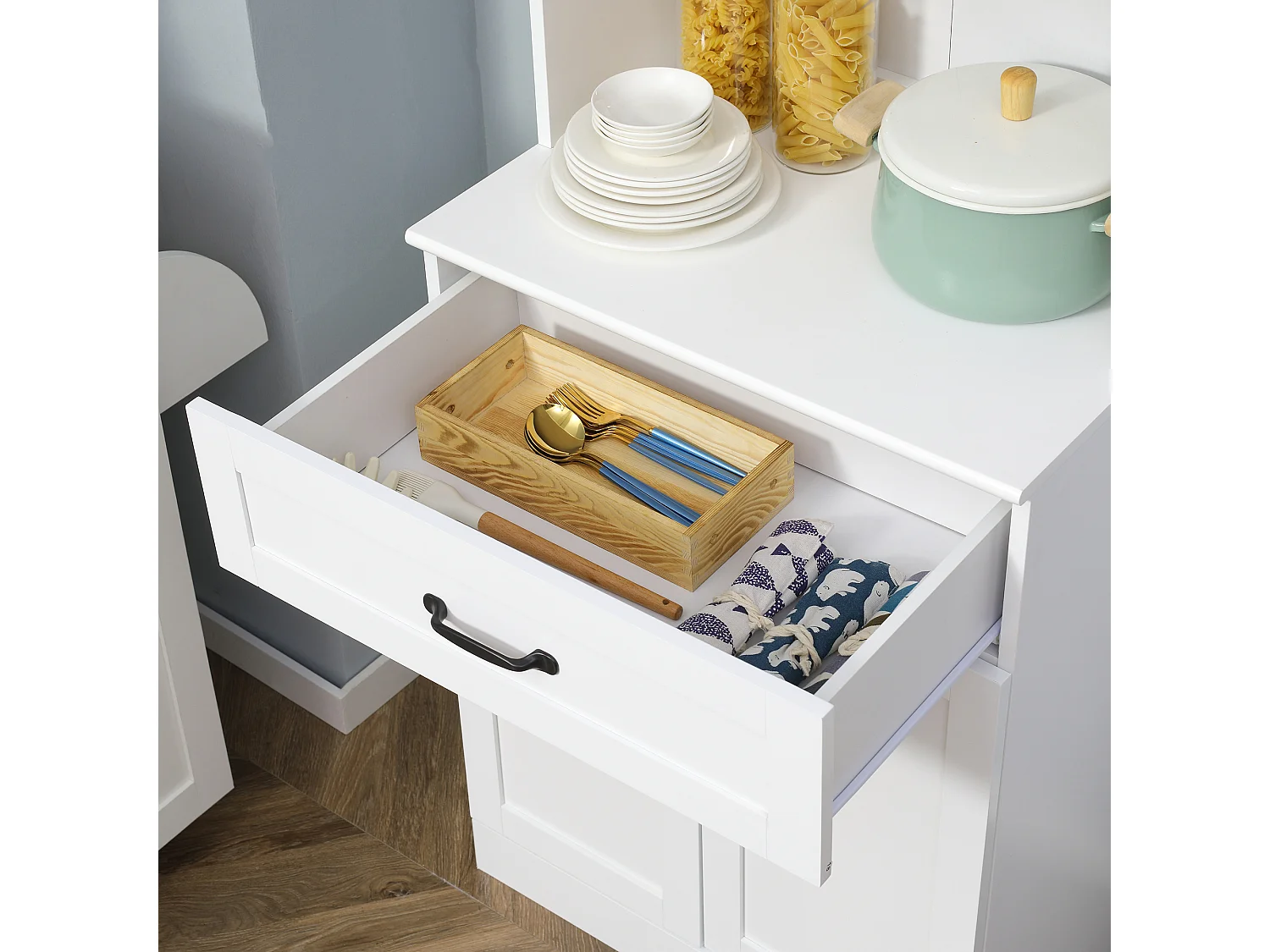 Alacena de cocina blanco 60x38x161 cm HOMCOM