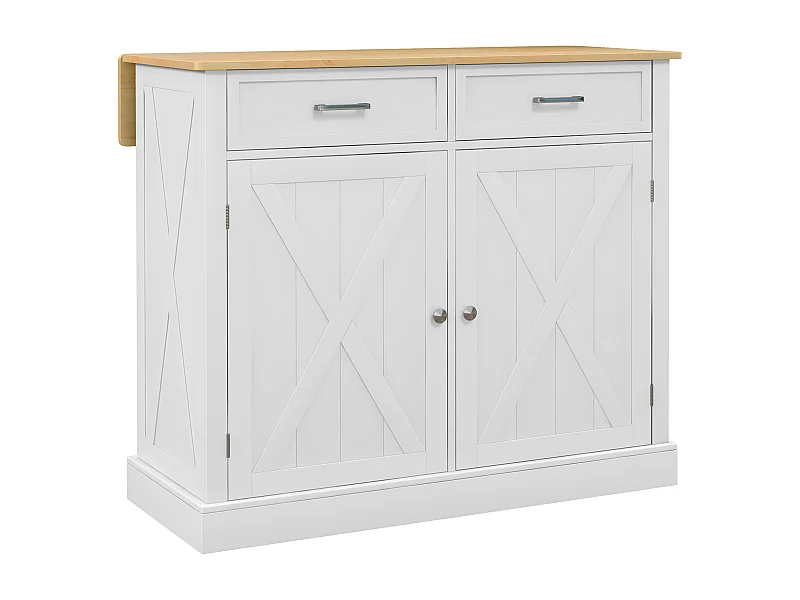 Isla de cocina blanco 105x60x90.5 cm HOMCOM