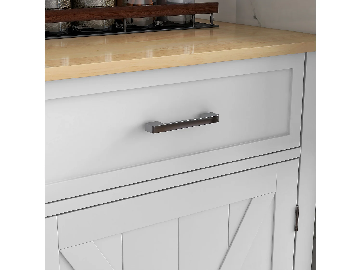 Isla de cocina blanco 105x60x90.5 cm HOMCOM