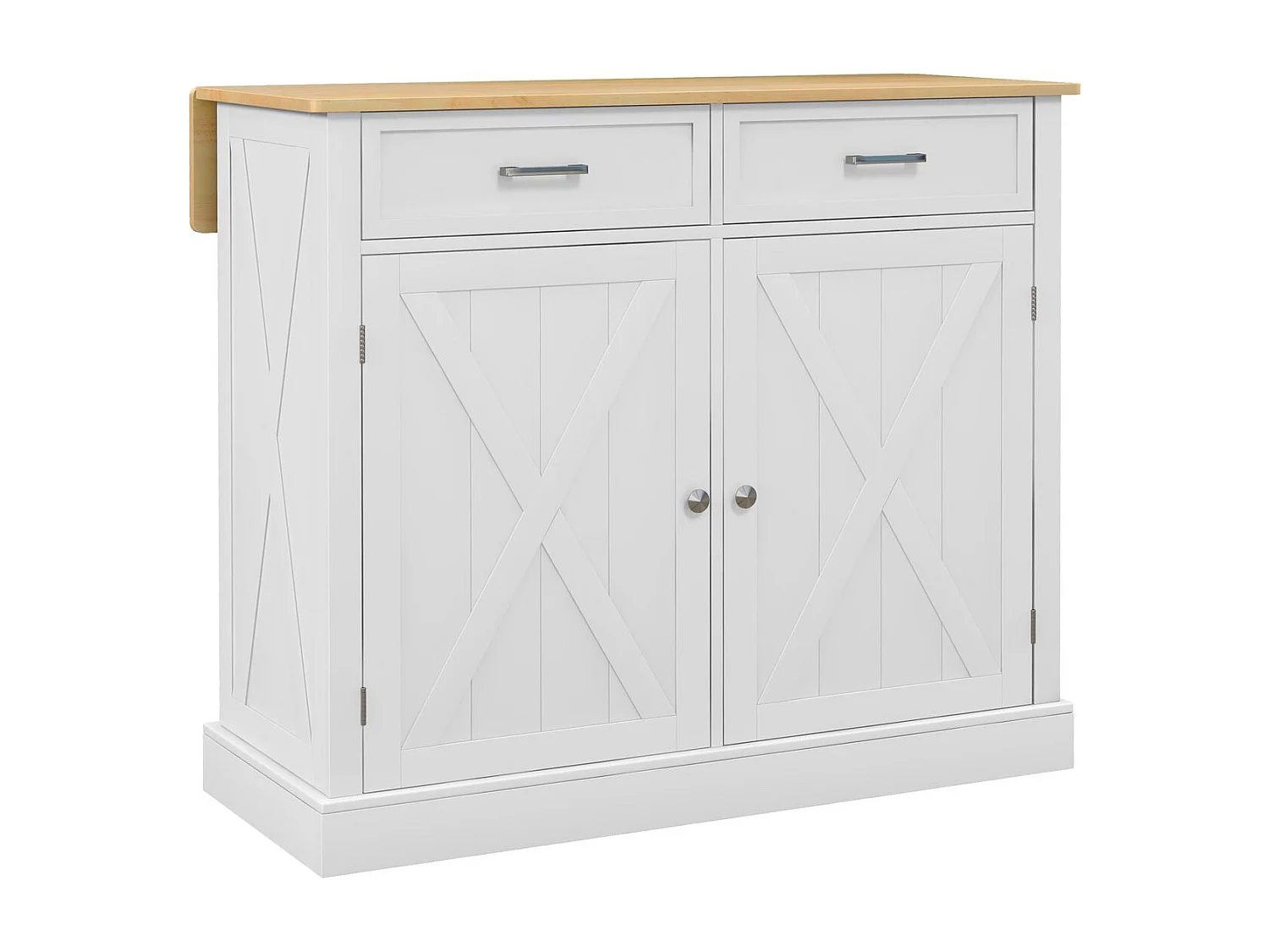 Isla de cocina blanco 105x60x90.5 cm HOMCOM