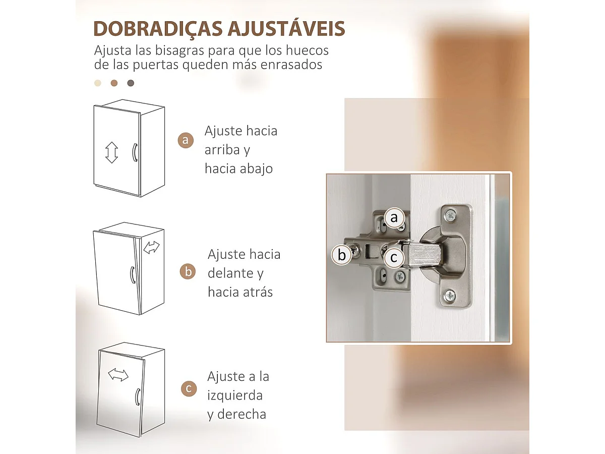 Alacena de cocina blanco 76x36x160 cm HOMCOM