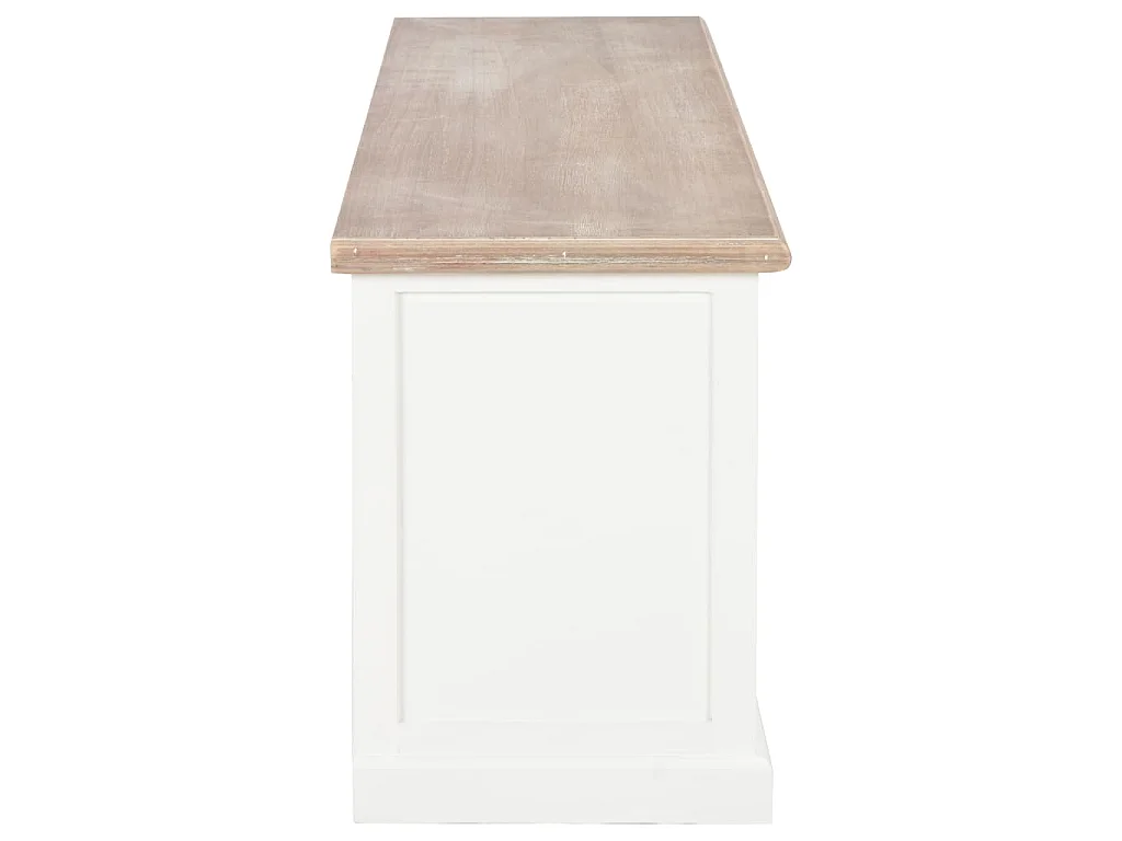 Meuble TV blanc 110x30x40 cm bois d'ingénierie