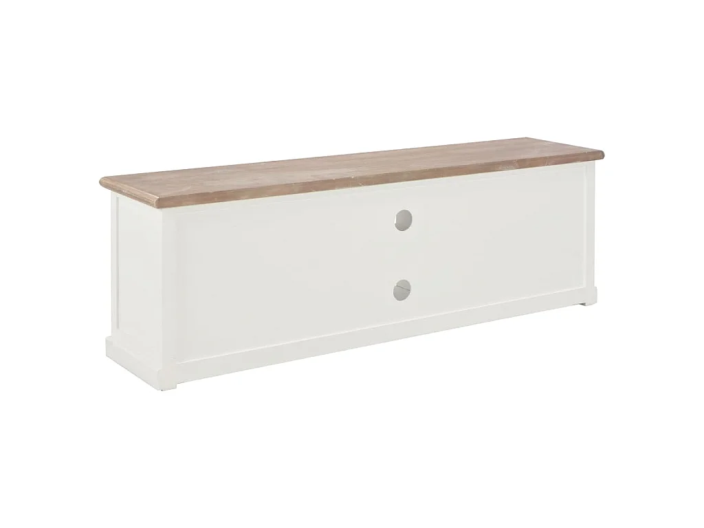 Meuble TV blanc 110x30x40 cm bois d'ingénierie