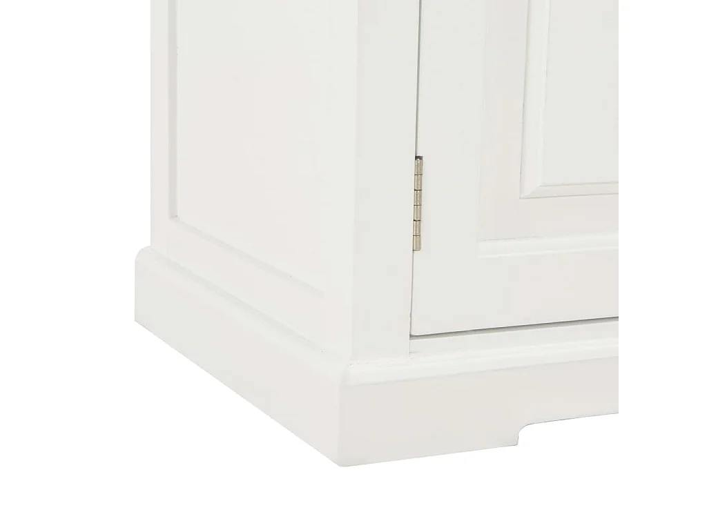 Meuble TV blanc 110x30x40 cm bois d'ingénierie