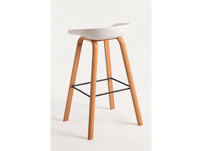 Lote de 4 Taburetes Tolbi - Blanco