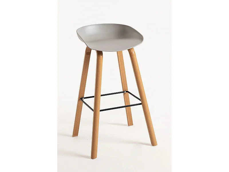 Lote de 6 Taburetes Tolbi - Gris