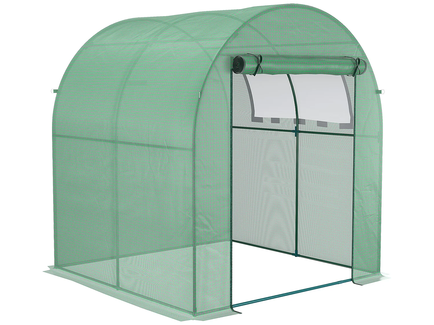 Invernadero de jardín verde 180x180x200 cm Outsunny