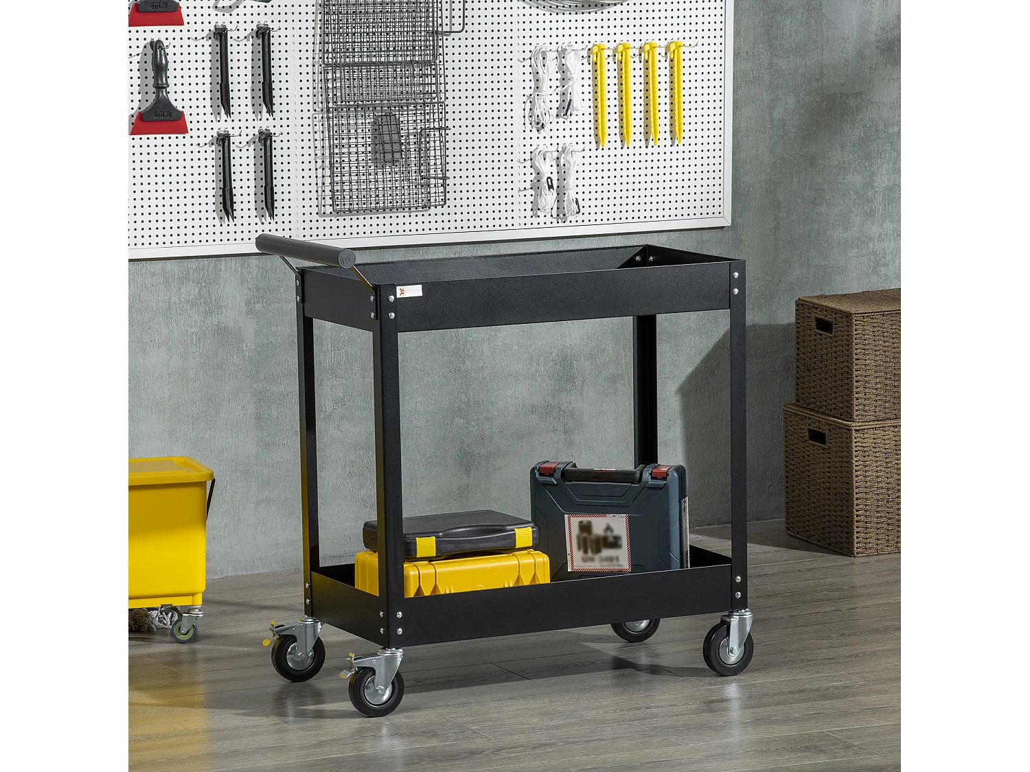 Carro de herramientas negro 84.5x38x84 cm DURHAND