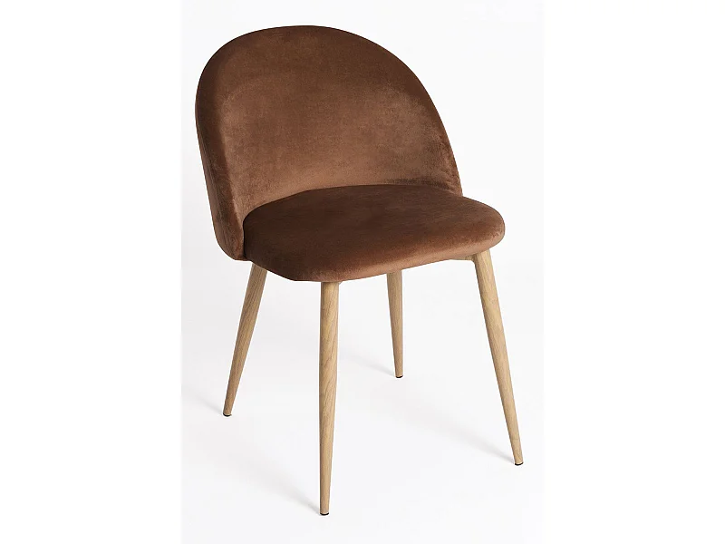 Packs Sillas Comedor - Pack 4 Sillas Vint Terciopelo - Marrón