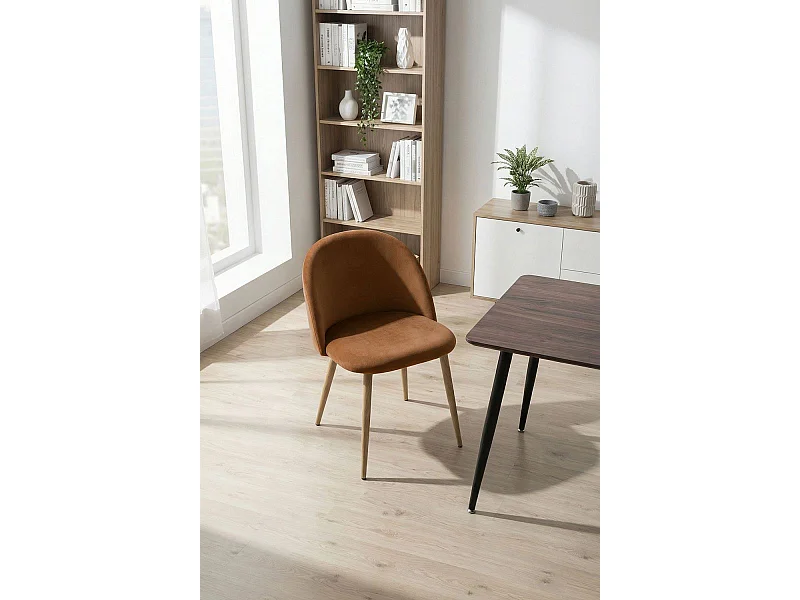 Packs Sillas Comedor - Pack 4 Sillas Vint Terciopelo - Marrón