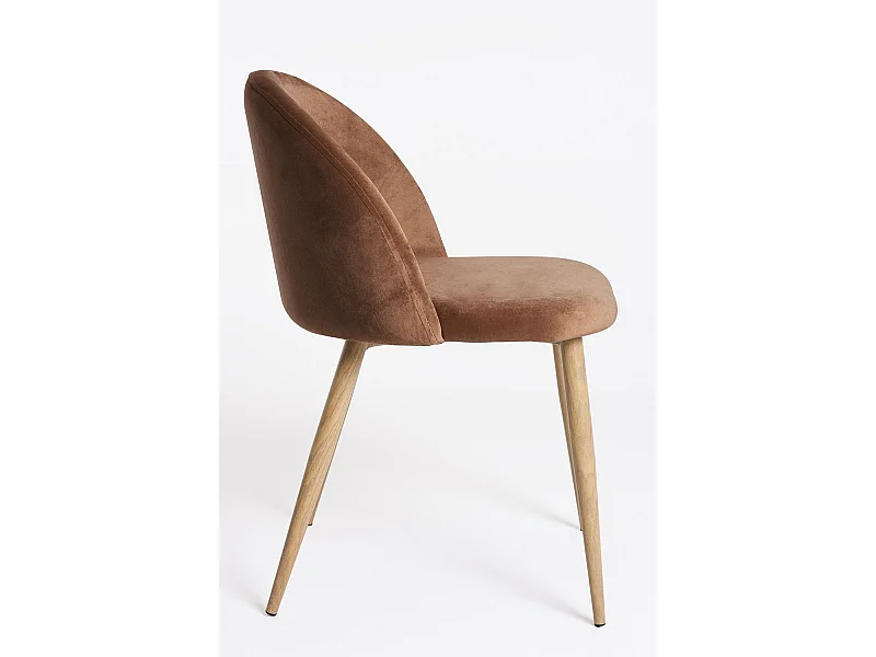 Packs Sillas Comedor - Pack 4 Sillas Vint Terciopelo - Marrón