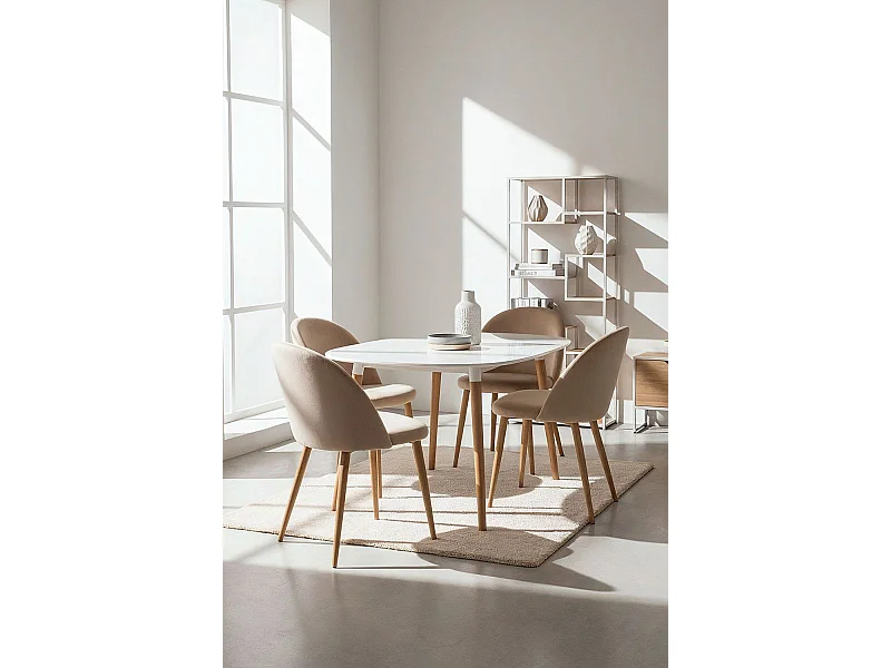 Packs Sillas Comedor - Pack 4 Sillas Vint Terciopelo - Beige