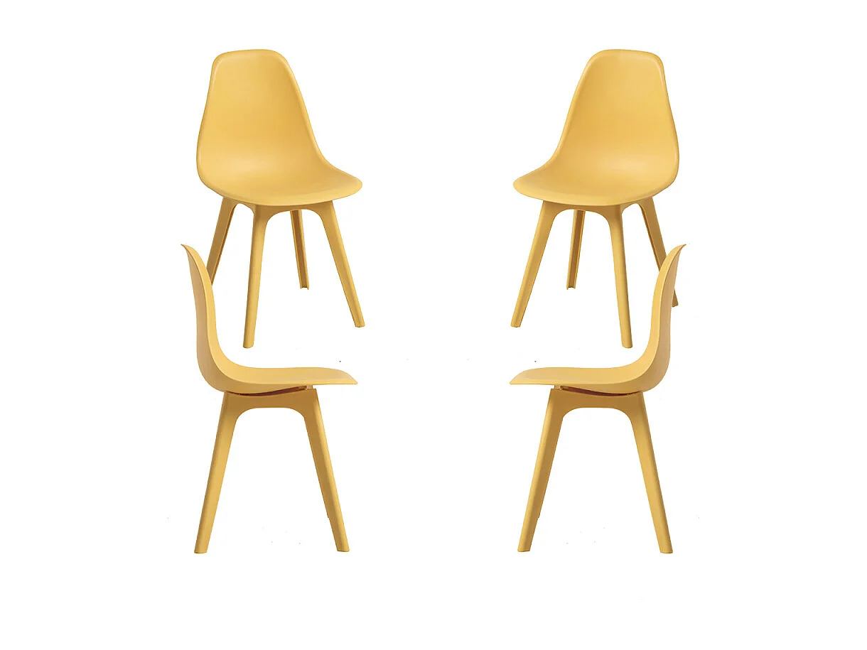 Packs Sillas Comedor - Pack 4 Sillas Kelen Suprym - Amarillo