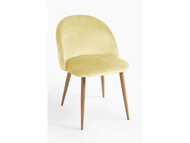 Packs Sillas Comedor - Pack 2 Sillas Vint Terciopelo - Amarillo dorado