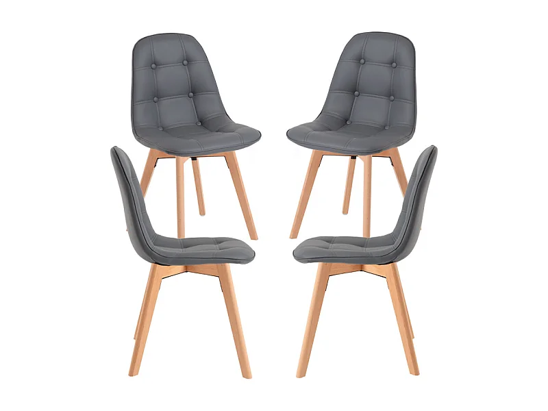 Packs Sillas Comedor - Pack 4 Sillas Vorak - Gris oscuro