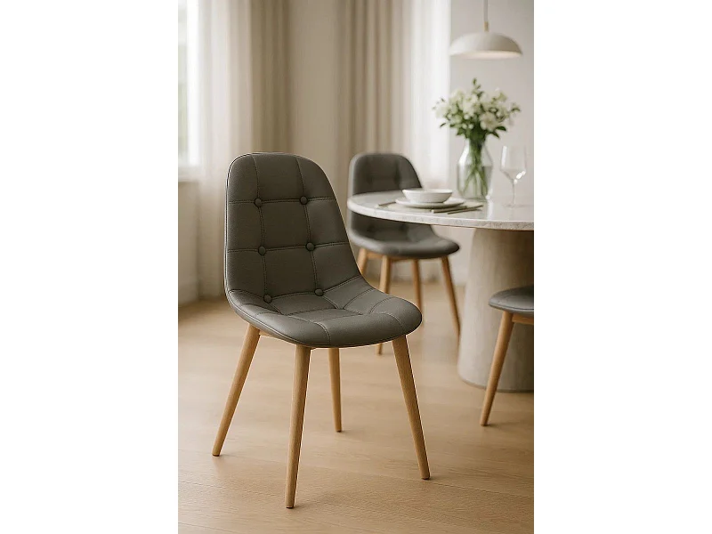 Sillas Comedor - Silla Vorak - Gris oscuro