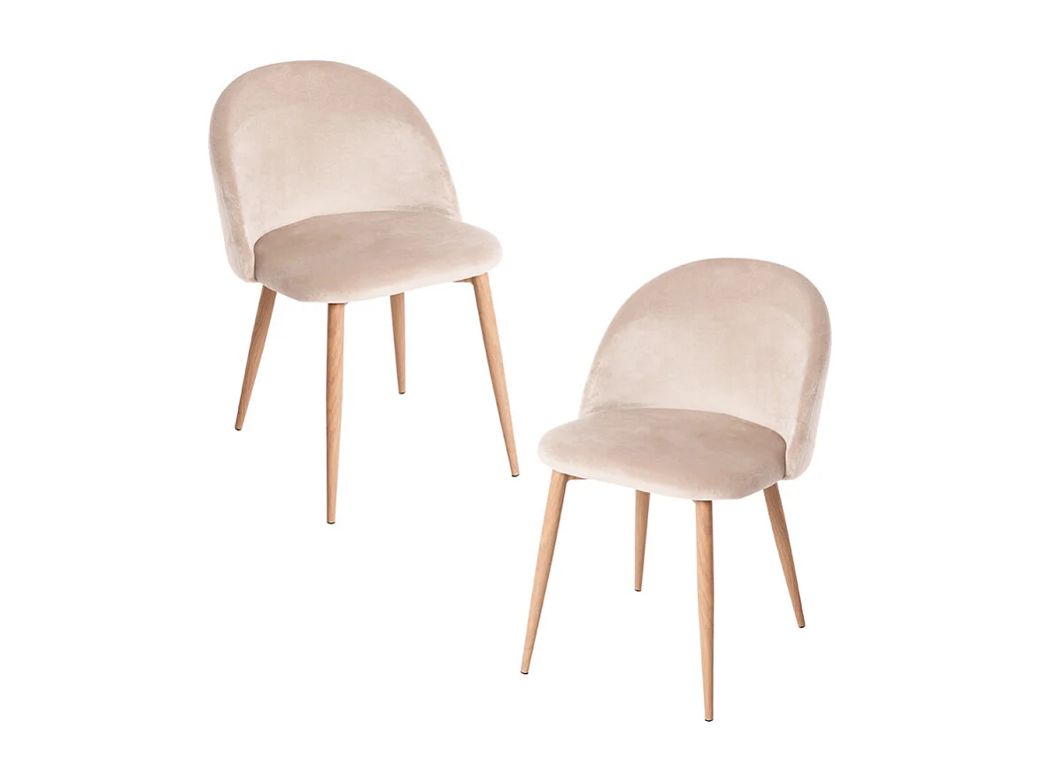 Packs Sillas Comedor - Pack 2 Sillas Vint Terciopelo - Beige
