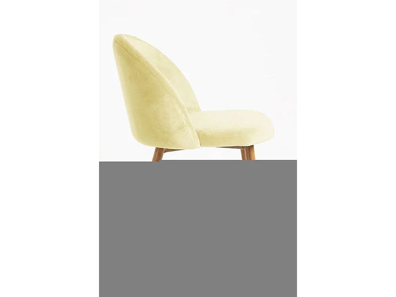 Sillas Comedor - Silla Vint Terciopelo - Amarillo dorado