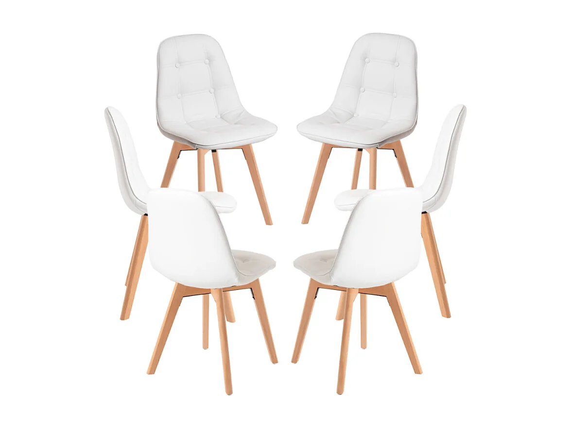 Packs Sillas Comedor - Pack 6 Sillas Vorak - Blanco