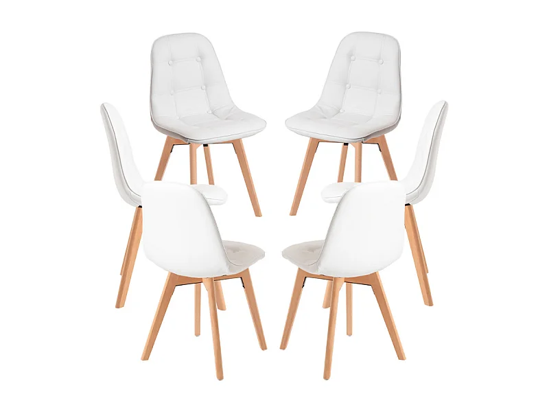 Packs Sillas Comedor - Pack 6 Sillas Vorak - Blanco