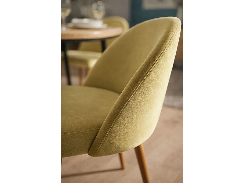 Packs Sillas Comedor - Pack 4 Sillas Vint Terciopelo - Amarillo dorado