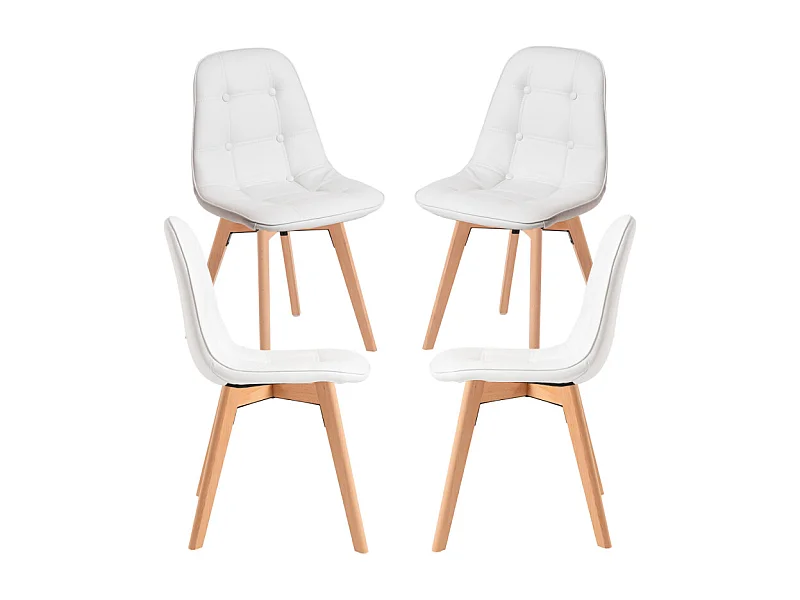 Packs Sillas Comedor - Pack 4 Sillas Vorak - Blanco