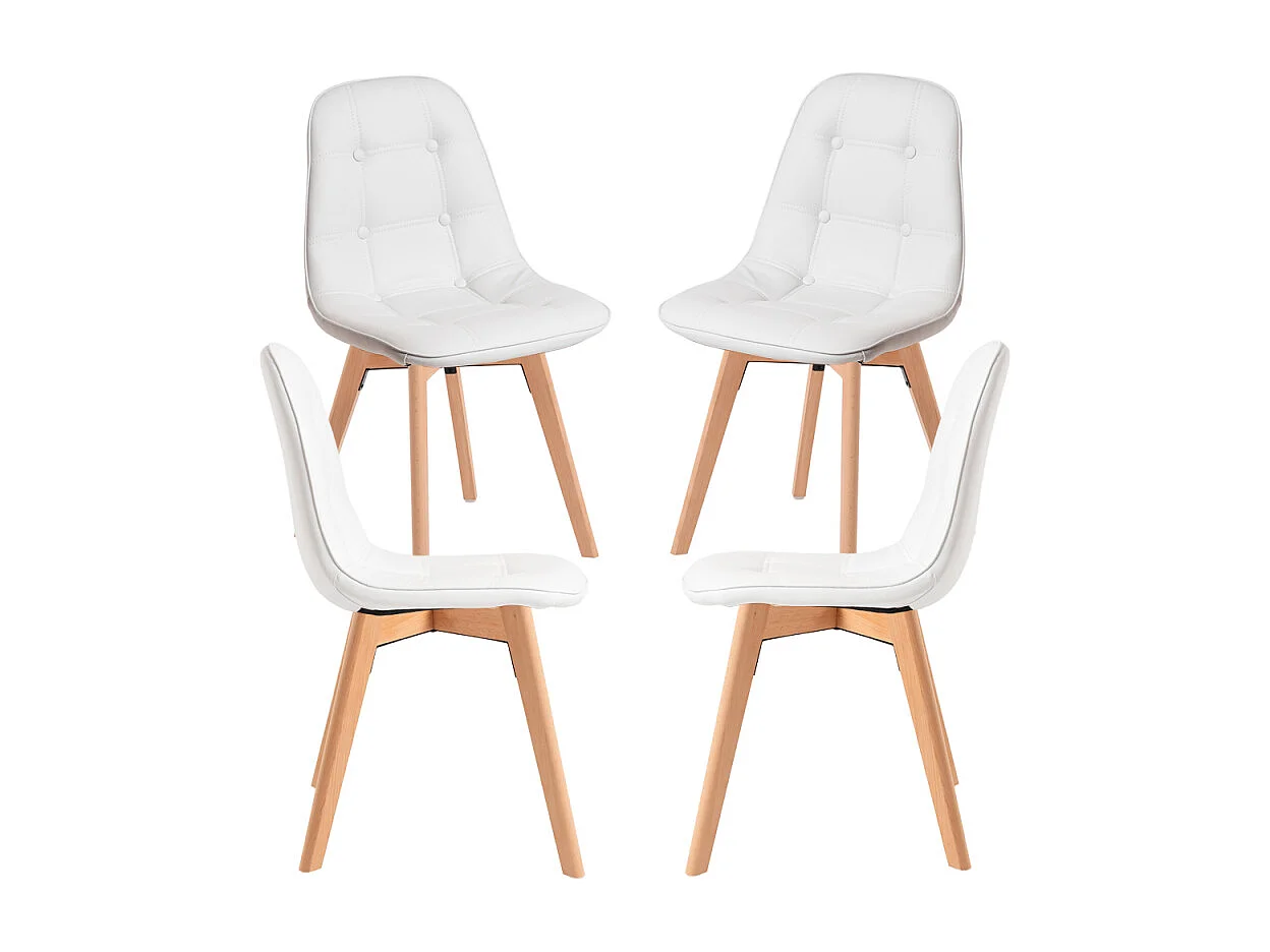 Packs Sillas Comedor - Pack 4 Sillas Vorak - Blanco