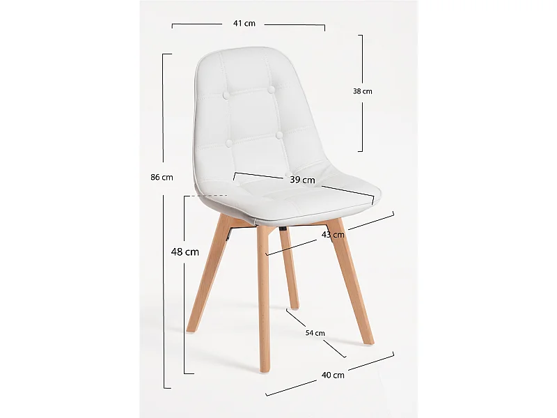 Packs Sillas Comedor - Pack 4 Sillas Vorak - Blanco