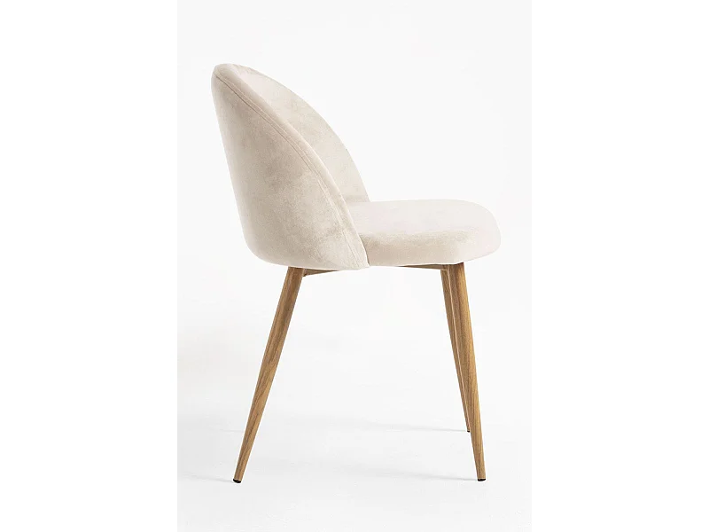 Sillas Comedor - Silla Vint Terciopelo - Beige