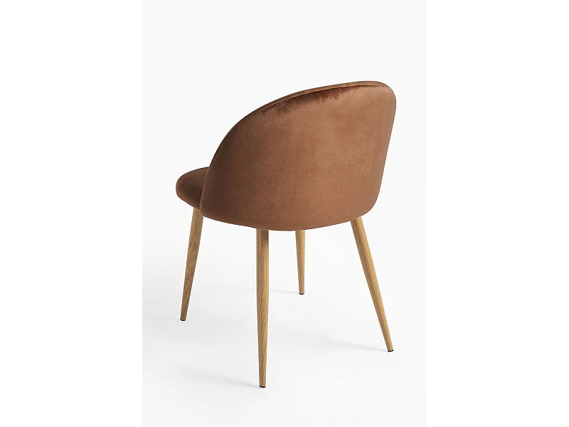 Sillas Comedor - Silla Vint Terciopelo - Marrón