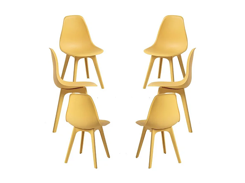 Packs Sillas Comedor - Pack 6 Sillas Kelen Suprym - Amarillo