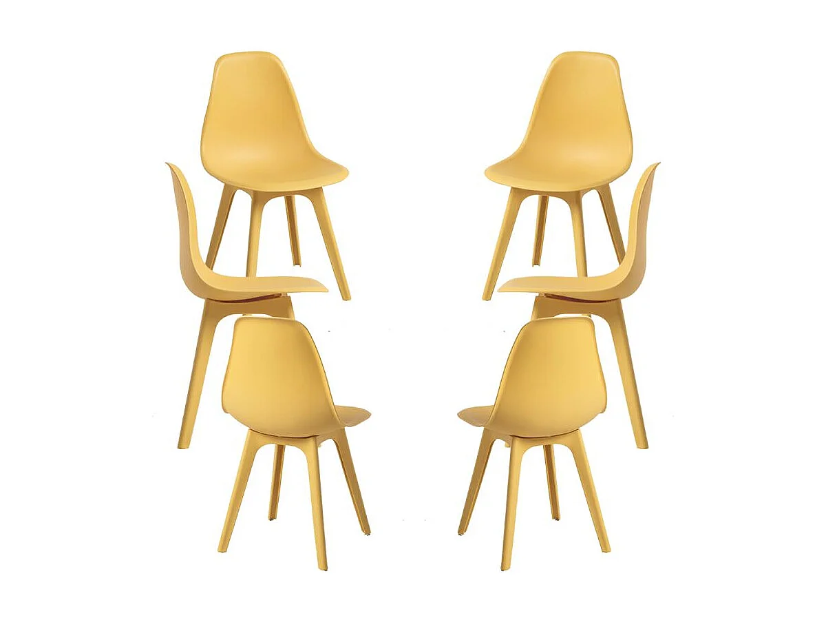 Packs Sillas Comedor - Pack 6 Sillas Kelen Suprym - Amarillo
