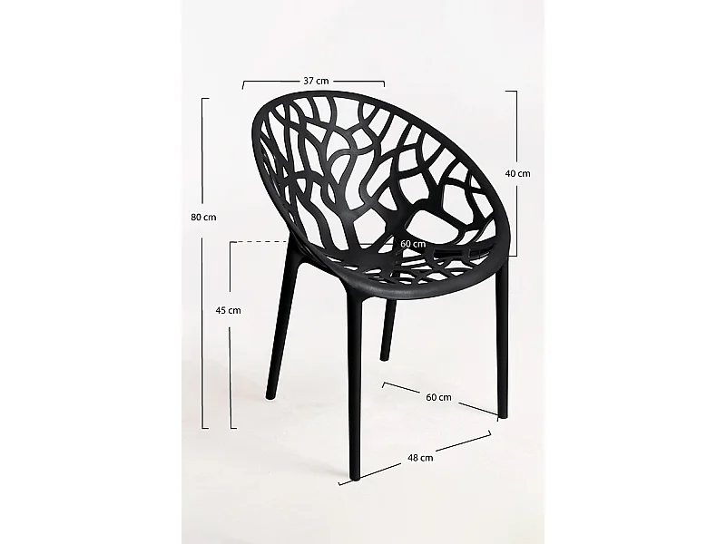 Packs Sillas Jardín - Pack 6 Sillas Nido - Negro