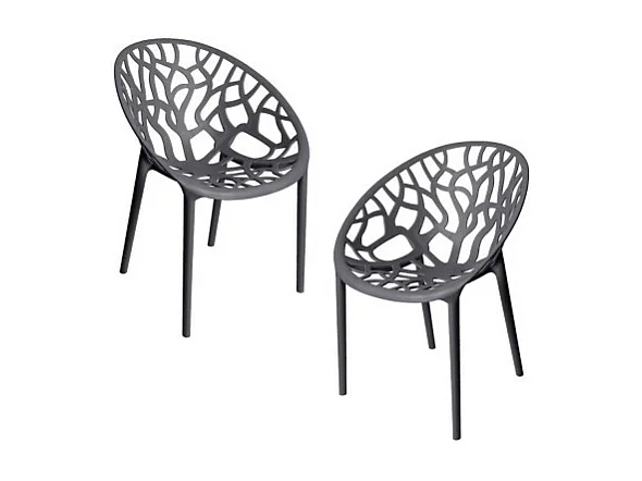 Packs Sillas Jardín - Pack 2 Sillas Nido - Gris oscuro